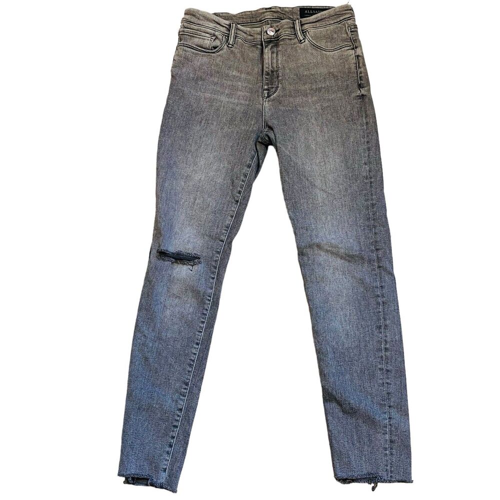 All Saints Grace Destroy Ankle Jean in Gray Wash Women’s Size 31